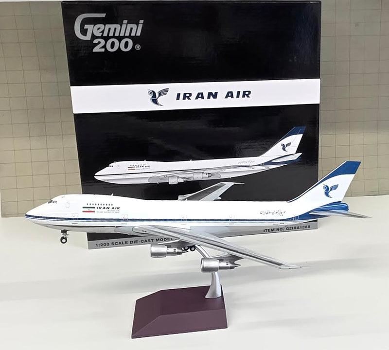 G2IRA1368 | GeminiJets 1:200 | Boeing 747-100B Iran Air EP-IAM (polished belly)