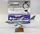 JFI-747-2-011 | JFox Models 1:200 | Boeing 747-200 Alitalia I-DEMS, 'Bulgari Aluminium' (with stand)
