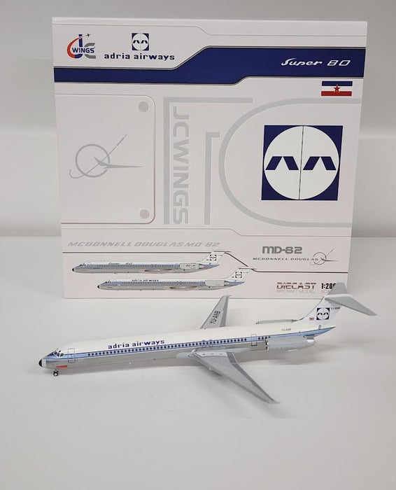 LH2377 | JC Wings 1:200 | McDonnell Douglas MD-82 Adria Airways Polished Reg YU-ANB