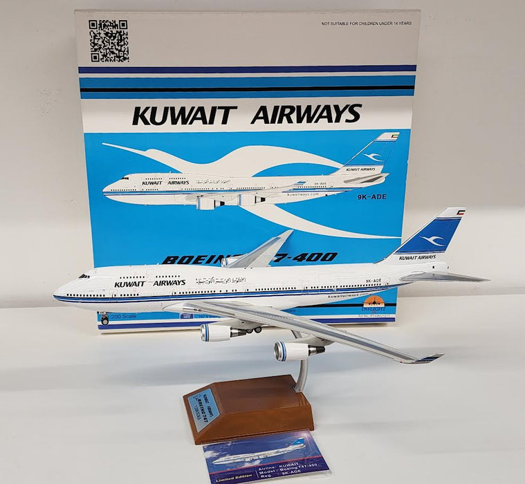 IF744KU1217 | InFlight200 1:200 | Boeing 747-400 Kuwait Airways 9K-ADE, 'Al-Jabriya' (with stand)