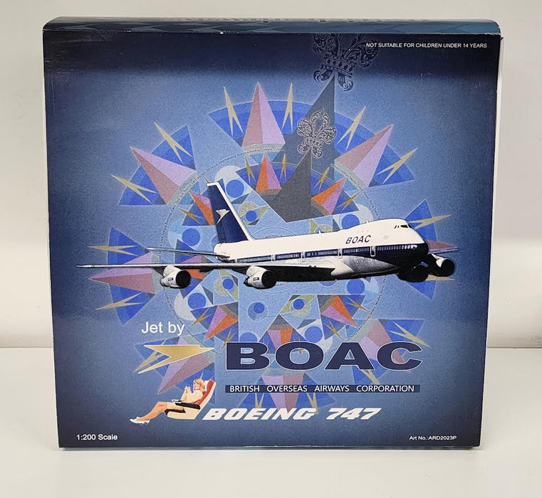ARD2023P | ARD Models 1:200 | Boeing 747-100 BOAC G-AWNB (polished, with stand)