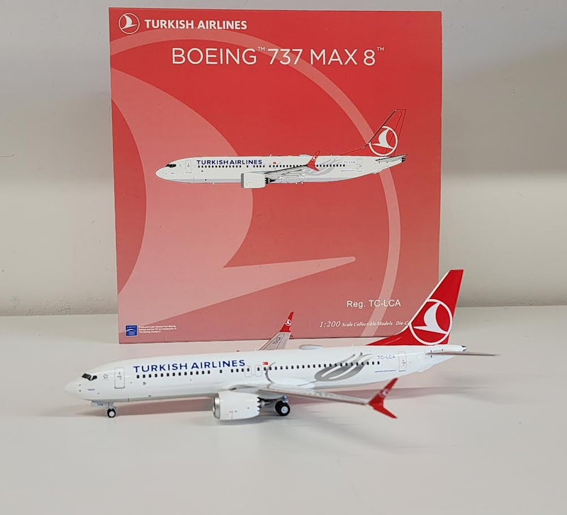NG92010 | NG Models 1:200 | Turkish Airlines 737 MAX 8 TC-LCA (with stand)