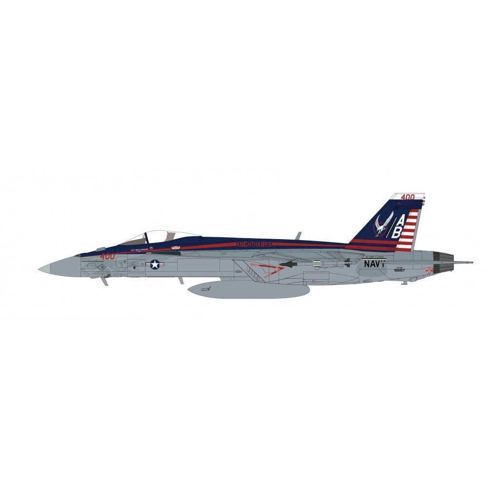 HA5143 | Hobby Master Military 1:72 | F/A-18E Hornet Knighthawks 166817, VFA-136, USS Trumman 2024 | is due November 2025