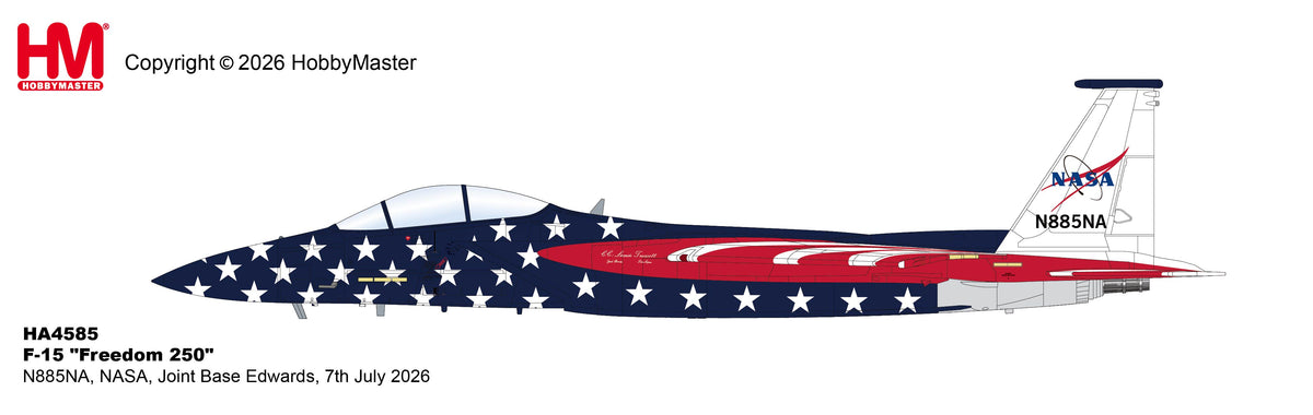 HA4585 Hobby Master 1:72 F-15 Freedom 250 diecast model