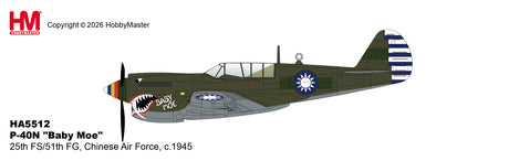 HA5512 Hobby Master 1:72 P-40N Baby Moe diecast model