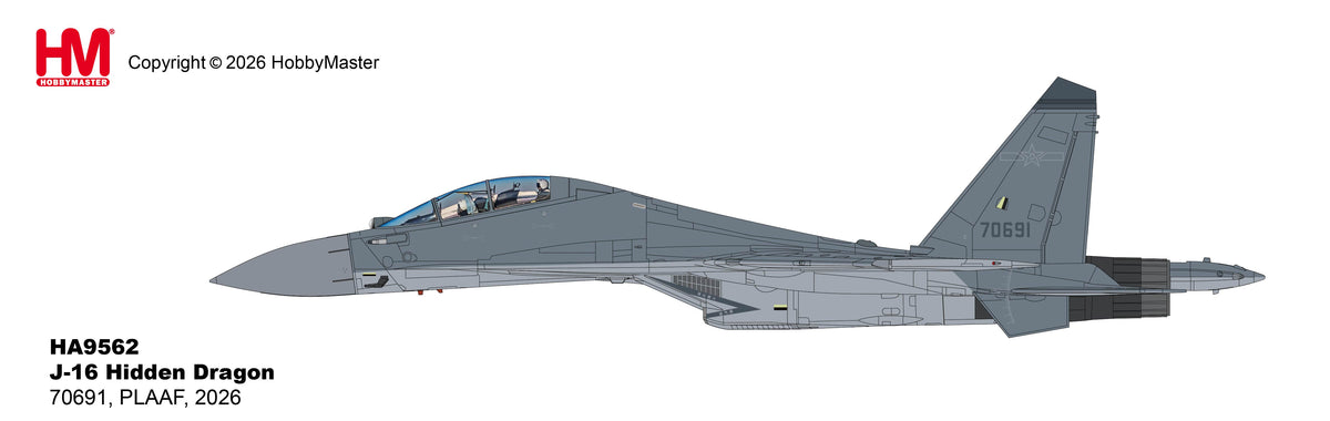 HA9562 Hobby Master 1:72 J-16 diecast model