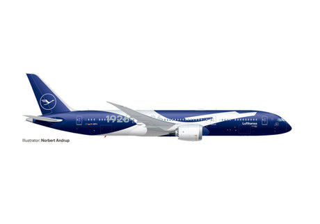 573986 | Herpa Snap-Fit | Boeing 787-9 Dreamliner Lufthansa 100 Jahre – D-ABPU | is due December 2025