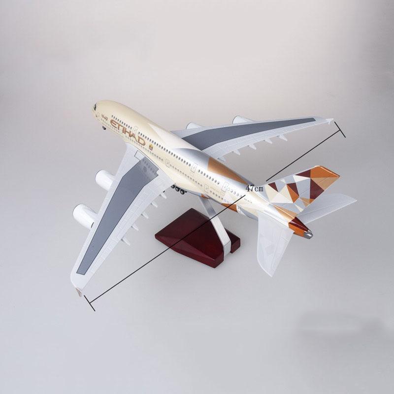 DMETIA380 | Desktop Models 1:160 | Airbus A380-800, Etihad Airways, LED light up