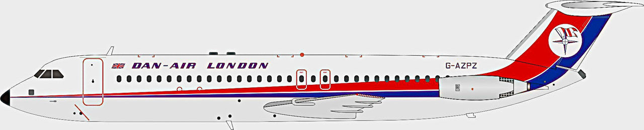 IF111DA0425 | InFlight200 1:200 | BAC 111-515FB Dan-Air London G-AZPZ with stand | was due February 2025