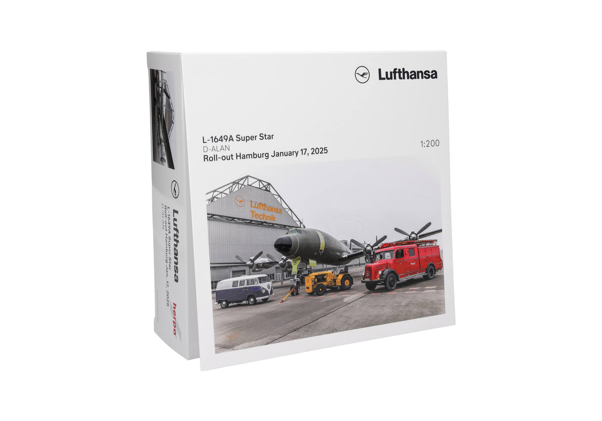 573863 | Herpa Wings 1:200 | Lockheed L-1649A Lufthansa 'Super Star Roll Out Hamburg (Jan.17, 2025)'