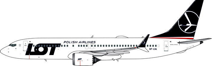 PH11488 | Phoenix 1:400 | Boeing 737 MAX 8 LOT SP-LVA