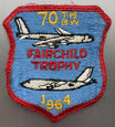 PATCH11 | ARD Souvenirs Patches | 90mm Embroidered Patch - 70th BW, Fairchild Trophy 1964