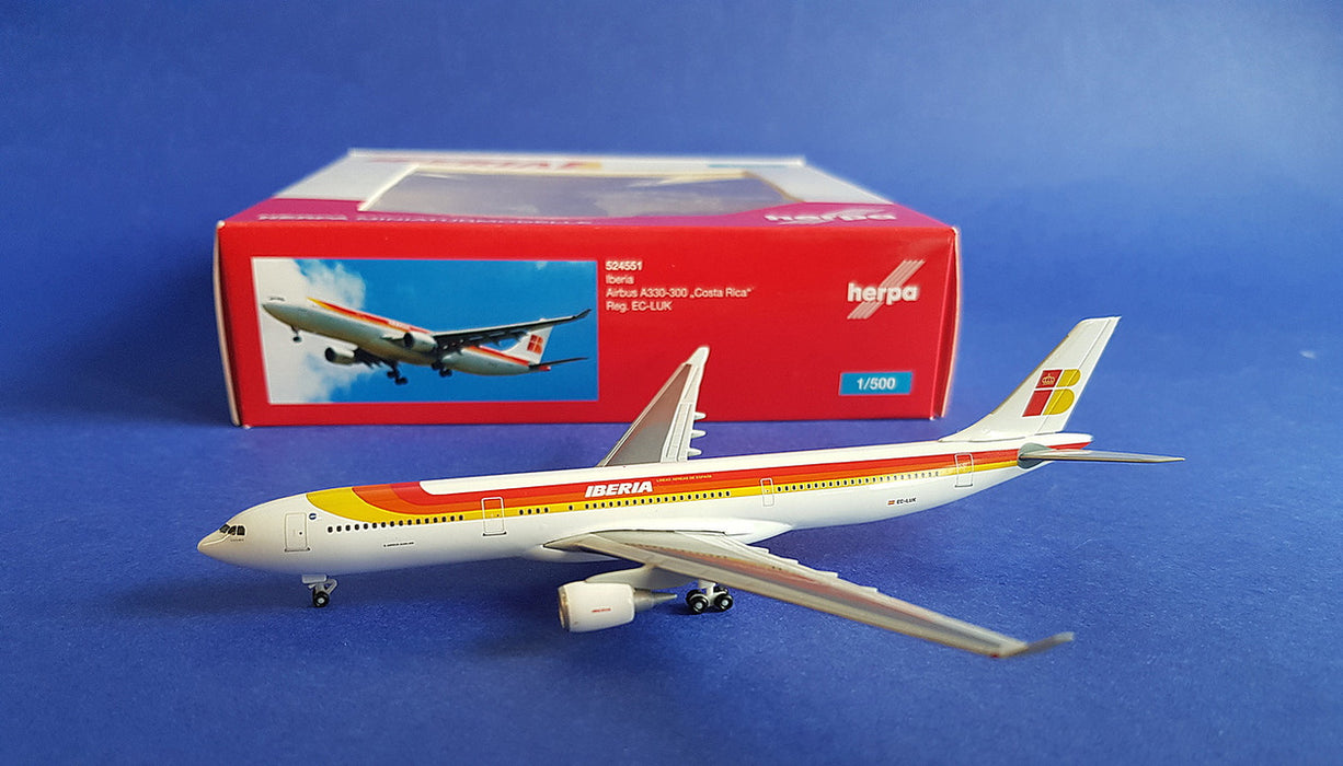 524551 | Herpa Wings 1:500 | Airbus A330-300 Iberia 'Costa Rica' EC-LUK