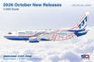Die-cast SQ Wings 1:200 scale Boeing 737-700 model in Boeing House Colours with flaps down.