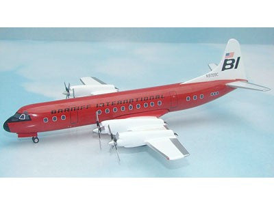 CA9M5 | Western Models 1:200 | L-188 Electra Braniff International N9709C (red)