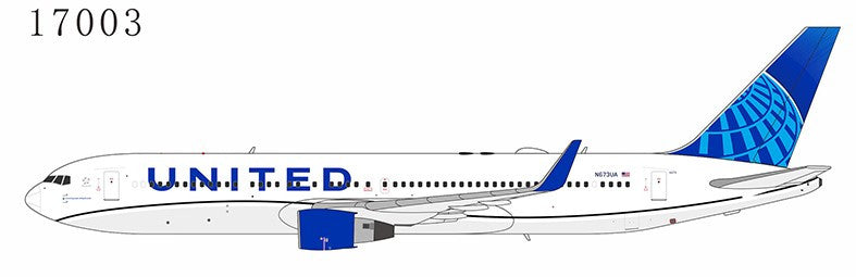 NG17003 | NG Models 1:400 | Boeing 767-300ER/w United Airlines N673UA (Blue Evolution livery)