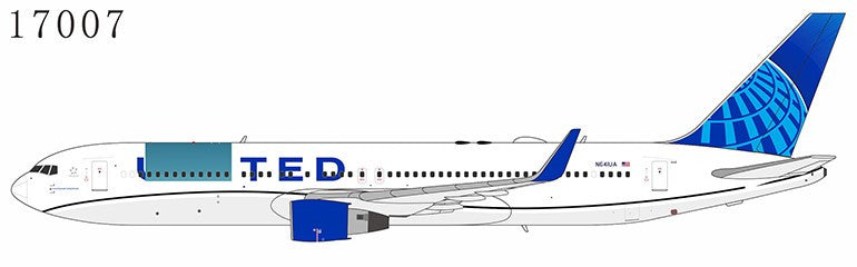 NG17007 | NG Models 1:400 | Boeing 767-300ER/w United Airlines N641UA (Blue Evolution livery, special painting ) | was due February 2025