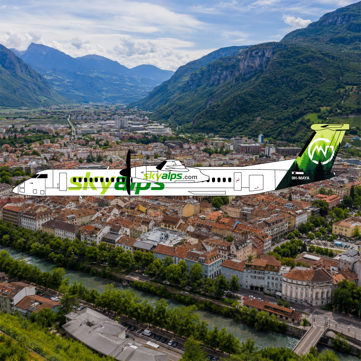 3DD0197 | 3D Design Deck 1:400 | Dash 8 Q400 Sky Alps 9H-MAYA | is due August 2026