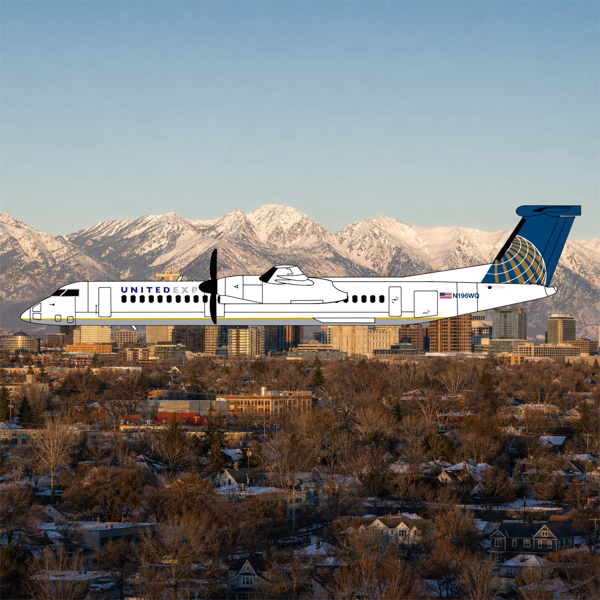 3DD0198 | 3D Design Deck 1:400 | Dash 8 Q400 United N196WQ | is due August 2026