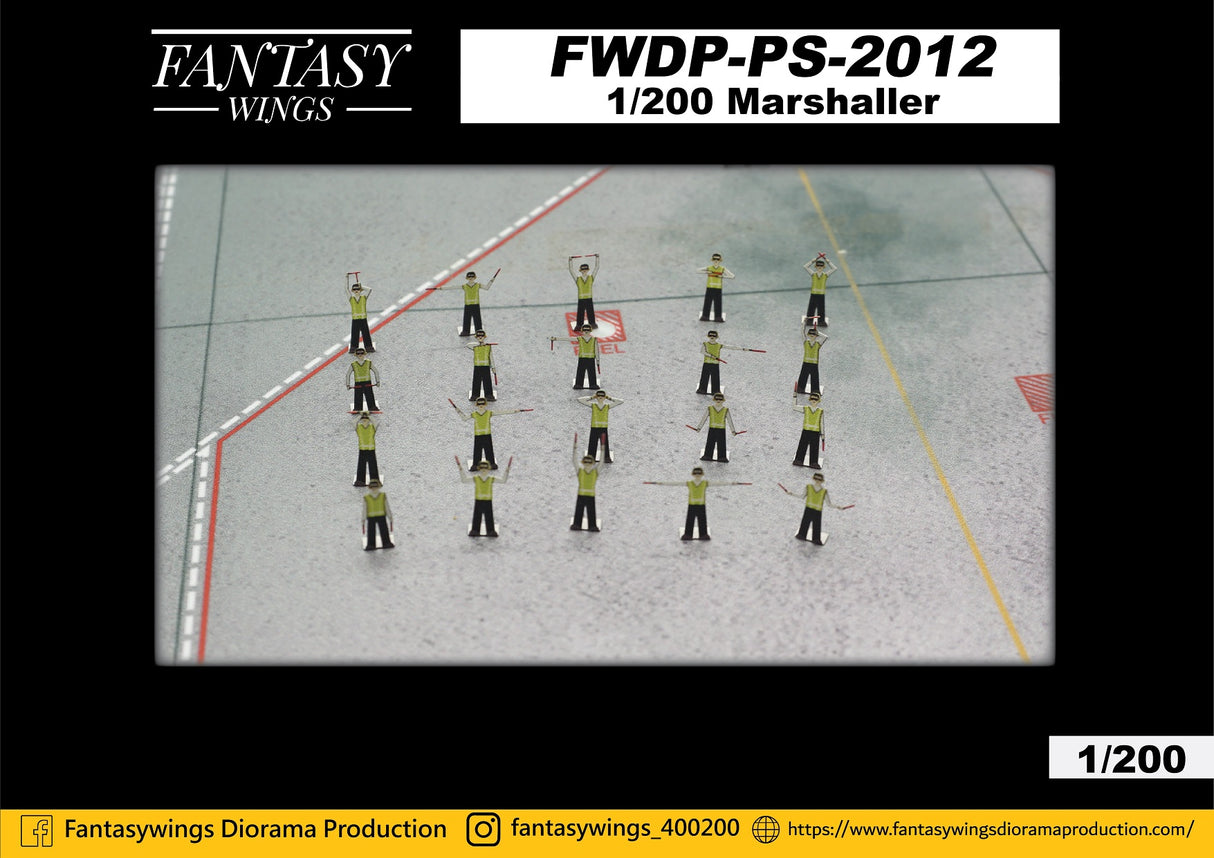 FWDP-PS-2012 | Fantasy Wings 1:200 | Airport Accessories - Marshaller Staff figures