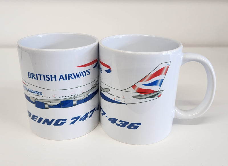 BAMUG747400 | Gifts Mugs | Coffee Mug - Boeing 747-400 British Airways G-BNLX