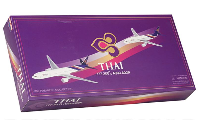 99.95 | Dragon Wings 1:400 | Airbus A300B4-622R HS-TAK & Boeing 777-3D7 HS-TKC, Thai Airways, 2005 colours with Star Alliance Logo. Set of 2 **PRE OWNED**