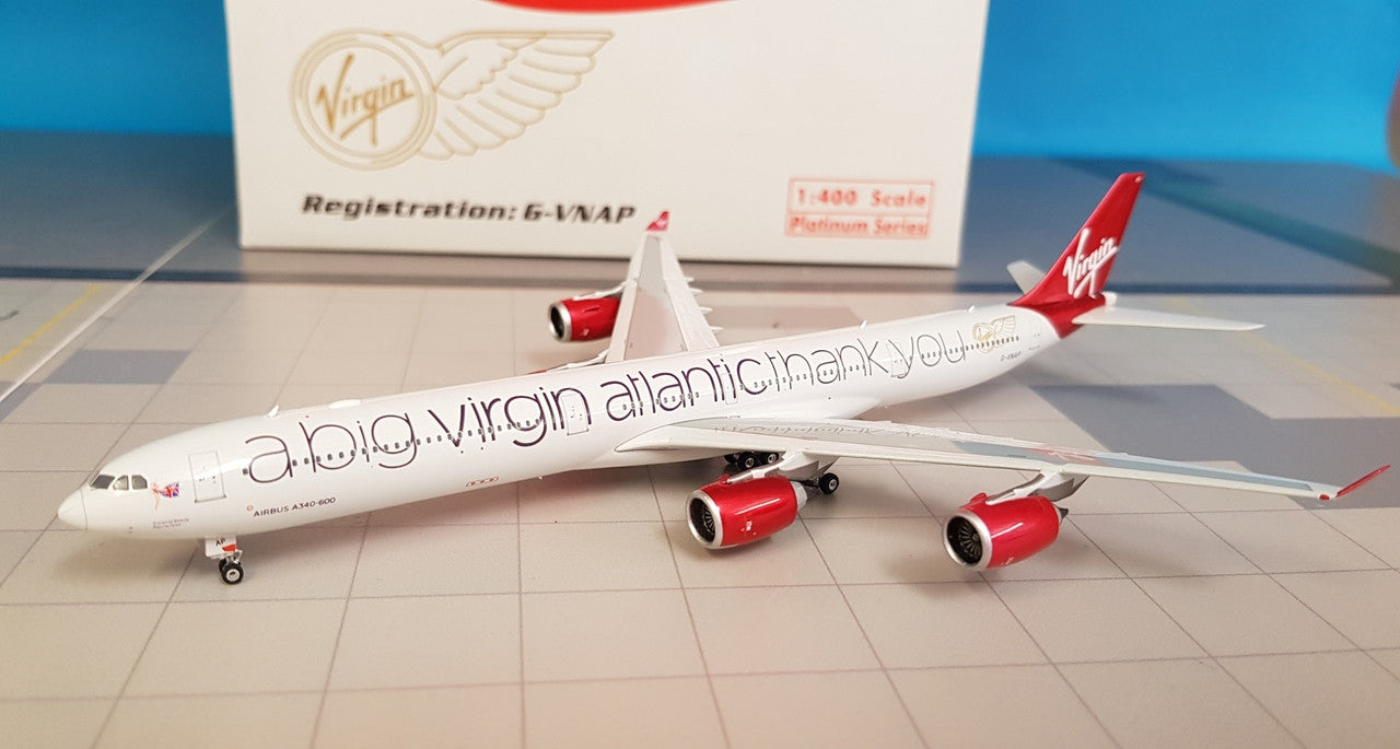 PH11452 | Phoenix 1:400 | Airbus A340-600 Virgin Atlantic G-VNAP, 'a big thank you'