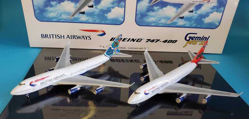 GJBAWSET2 | Gemini Jets 1:400 1:400 | Boeing 747-400 Twin Set British Airways G-BNLS 'Wunala' & G-BNLN 'Nalanji'