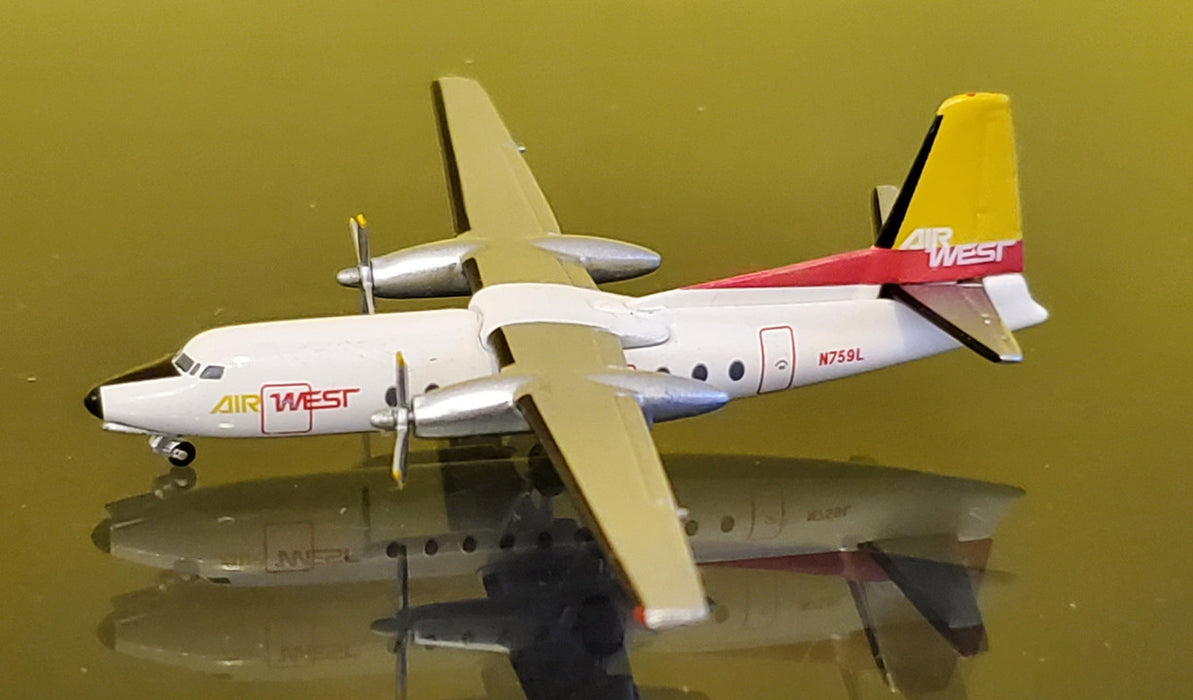 ACN759L | Aero Classics 1:400 | F-27 Air West N759L (yellow)