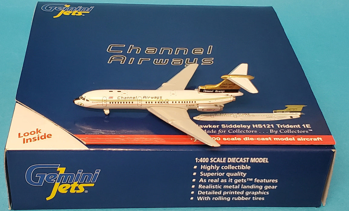 GJCAW772 | Gemini Jets 1:400 1:400 | HS121 Trident 1E Channel Airways G-AVYB