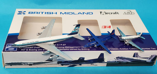 ACBMASET1 | Aero Classics 1:400 | DC-3, F27 and B707 BMA British Midland Set