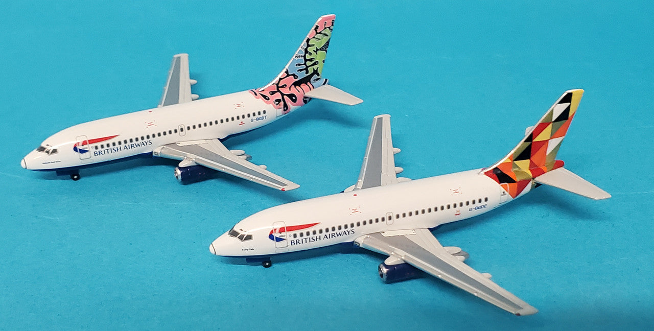 GJBAWSET1 | Gemini Jets 1:400 1:400 | Boeing 737-200 Set British Airways (Botswana and Germany tails - 2 models)