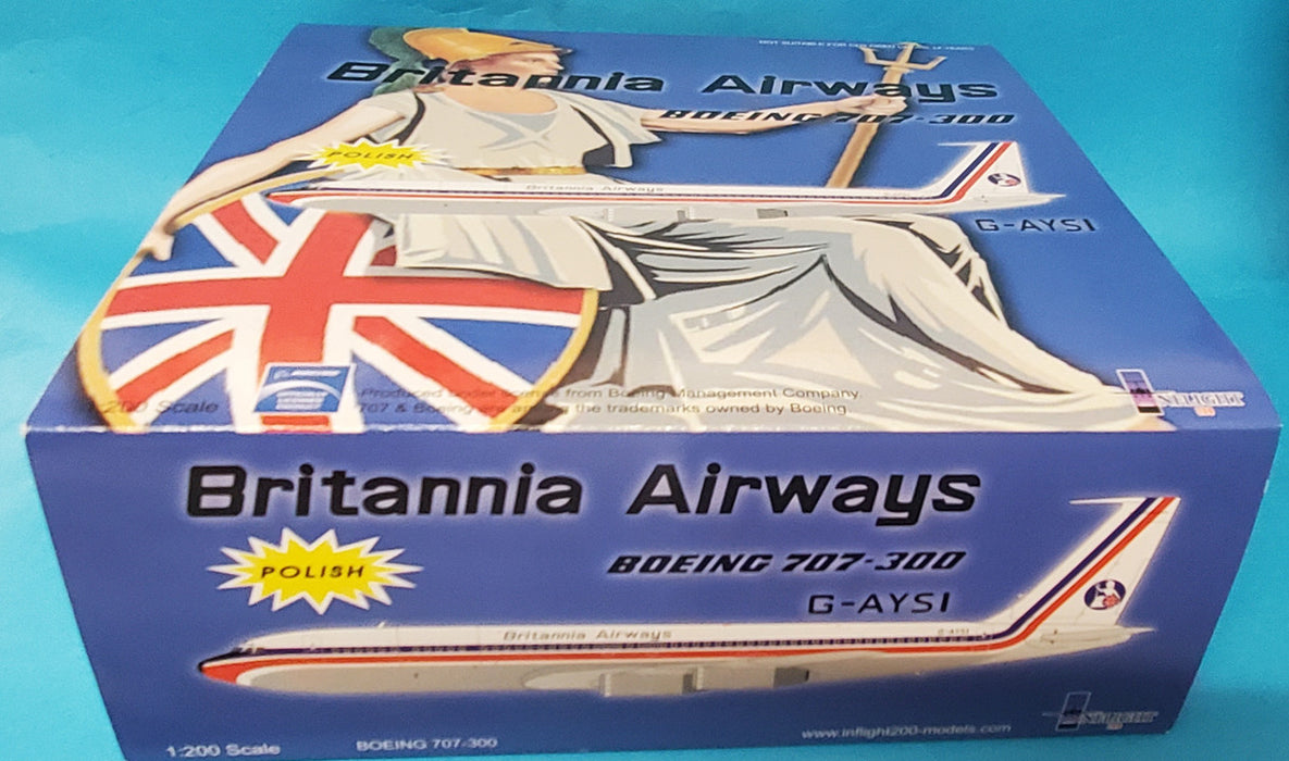 IF7070411P | InFlight200 1:200 | Boeing 707-300 Britannia Airways G-AYSI (polished)