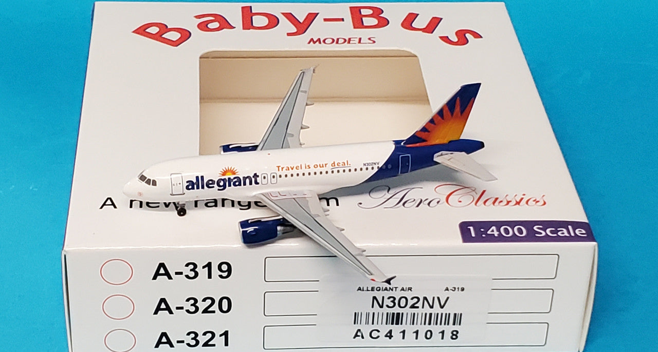 AC411018 | Aero Classics 1:400 | Airbus A319 Allegiant Air N302NV