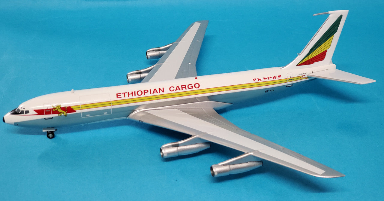 IF7070512AP | InFlight200 1:200 | Boeing 707-300 Ethiopian Airlines Cargo ET-AIV (polished) **PRE-OWNED**