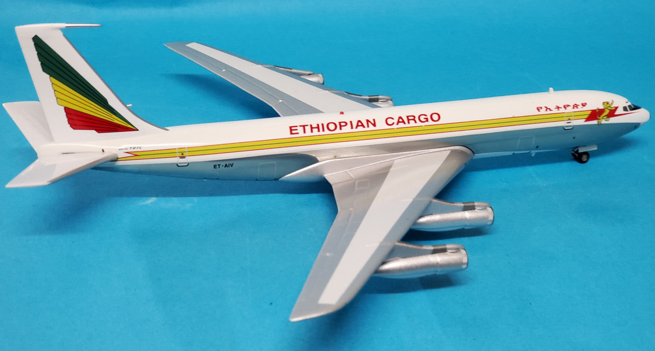 IF7070512AP | InFlight200 1:200 | Boeing 707-300 Ethiopian Airlines Cargo ET-AIV (polished) **PRE-OWNED**