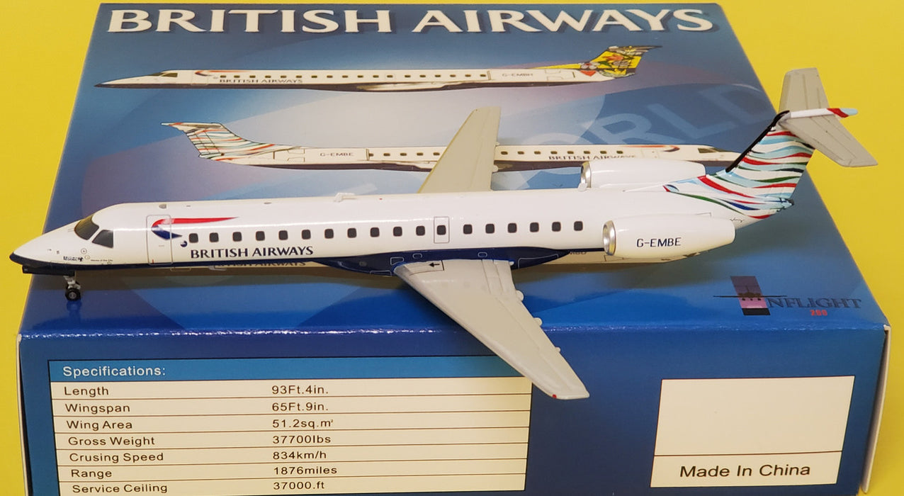 IF145001 | InFlight200 1:200 | Embraer ERJ-145EU British Airways G-EMBE, 'USA Tail'