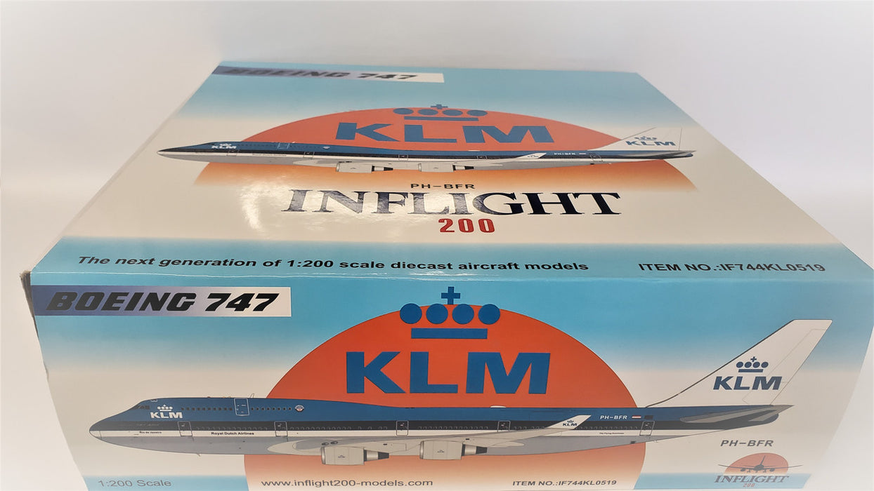 IF744KL0519 | InFlight200 1:200 | Boeing 747-400 KLM PH-BFR (with stand)