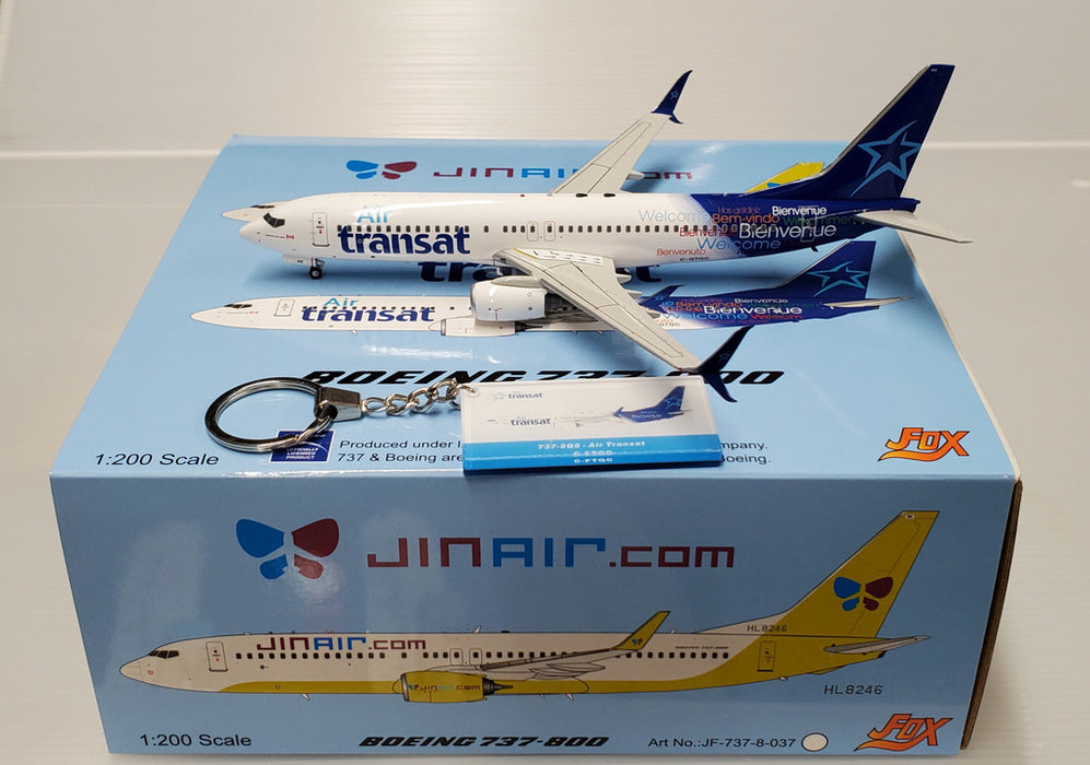 JF-737-8-038 | JFox Models 1:200 | Boeing 737-8Q8 Air Transat C-GTQC (with stand)