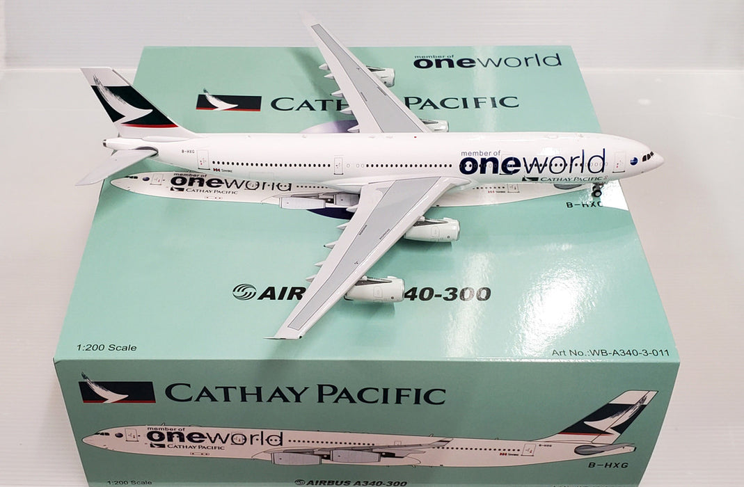 WB-A340-3-011 | JC Wings 1:200 | Airbus A340-300 Cathay Pacific One World B-HXG
