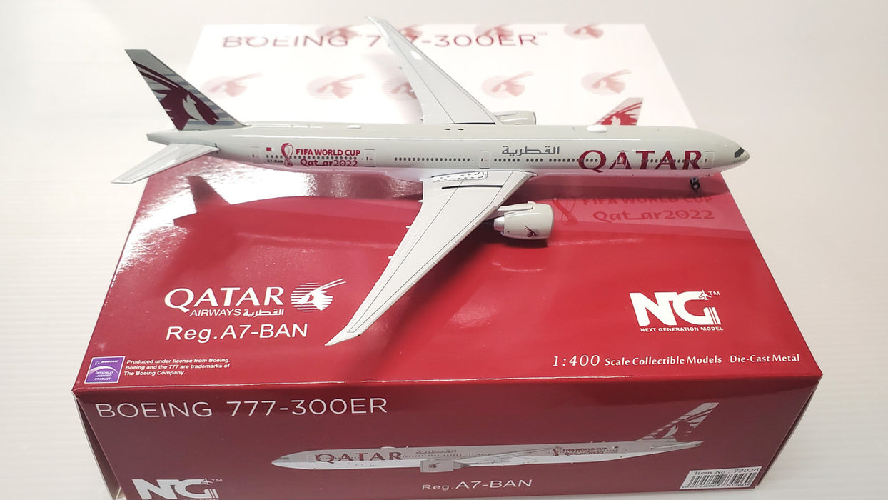 NG73026 | NG Models 1:400 | Boeing 777-300ER Qatar Airways A7-BAN (World Cup Qatar 2022