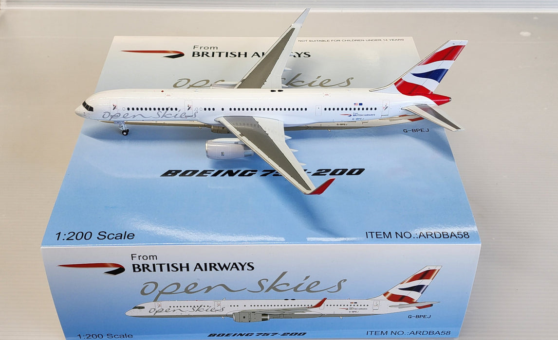 ARDBA58 | ARD Models 1:200 | Boeing 757-236 British Airways G-BPEJ 'Open Skies' (with stand)