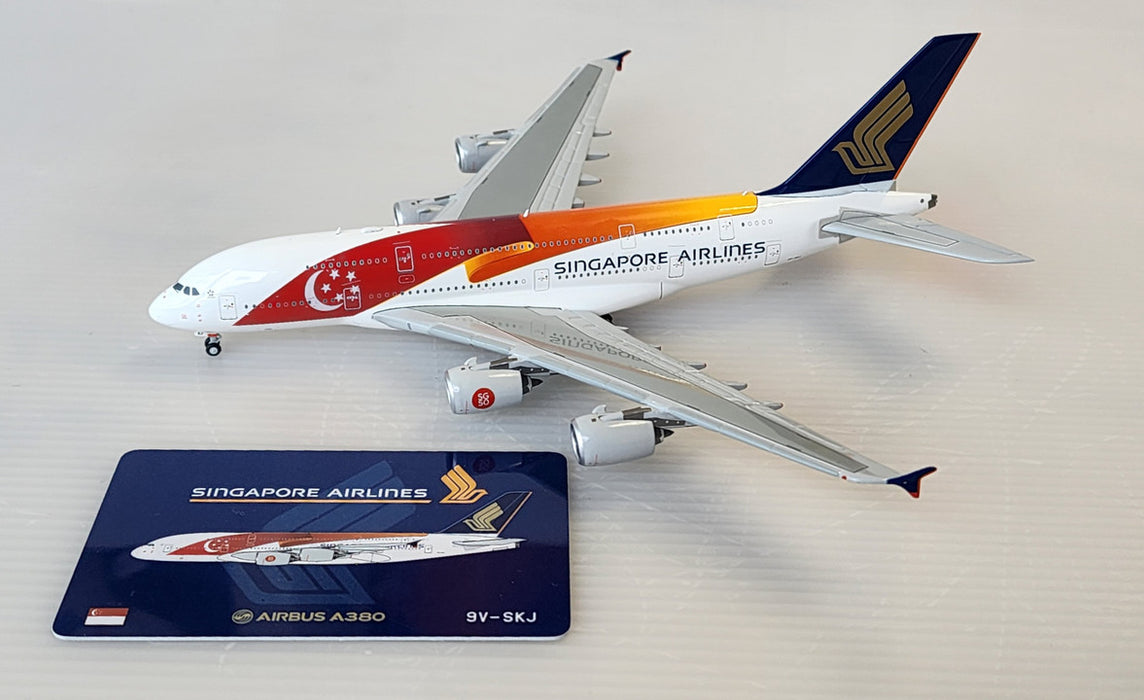 EW4388012 | JC Wings 1:400 | Airbus A380 Singapore Airlines 9V-SKJ With Antenna, 'SG50'