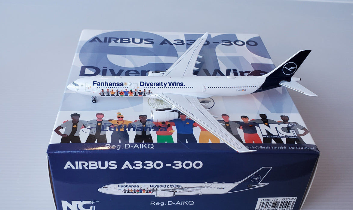 NG62049 | NG Models 1:400 | Airbus A330-300 Lufthansa D-AIKQ (Fanhansa with Diversity Wins cs)