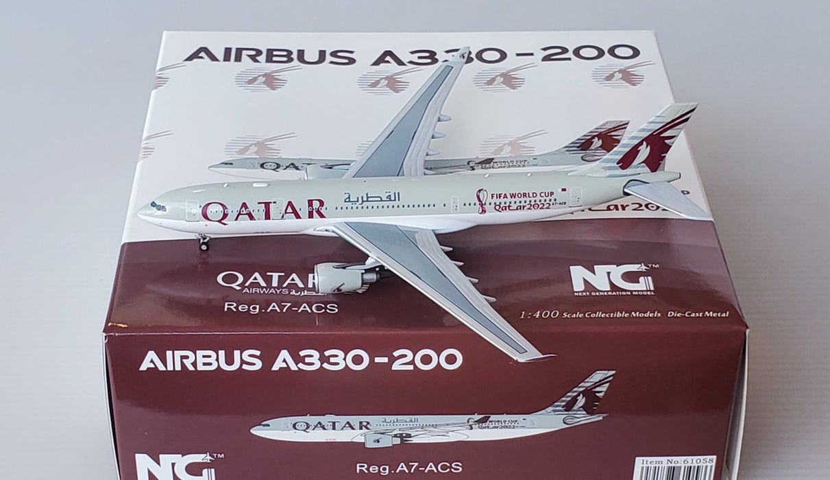 NG61058 | NG Models 1:400 | Airbus A330-200 Qatar Airways A7-ACS, 'World Cup'