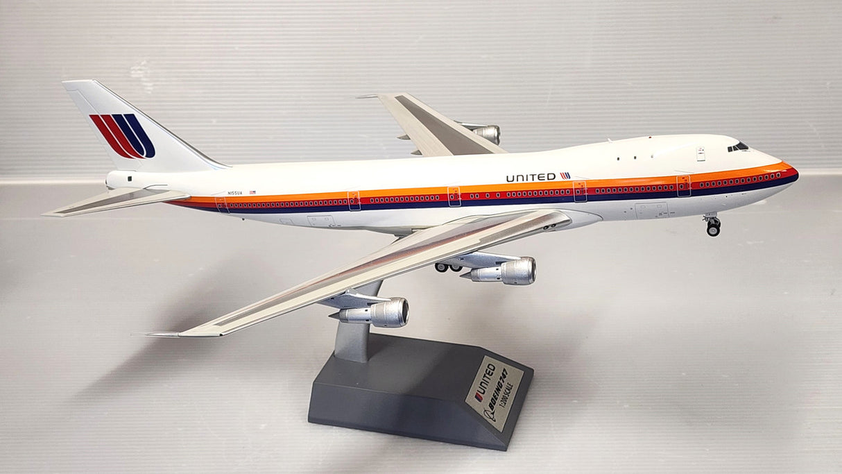 IF741UA1222P | InFlight200 1:200 | Boeing 747-100 United N155UA, 'Saul Bass' (with stand)