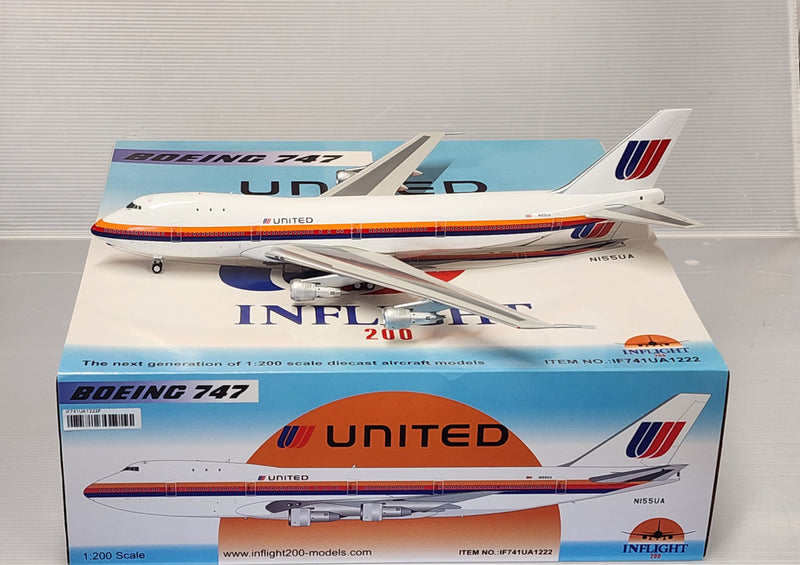 IF741UA1222P | InFlight200 1:200 | Boeing 747-100 United N155UA, 'Saul Bass' (with stand)