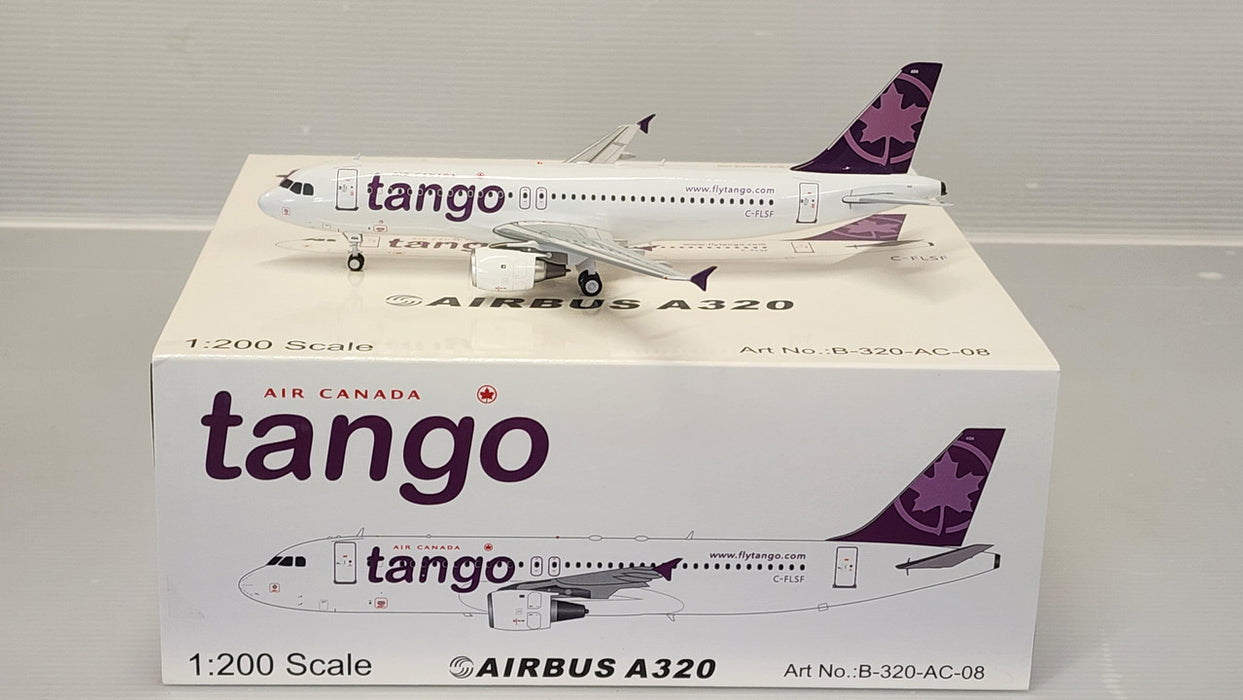 B-320-AC-08 | Blue Box 1:200 | Airbus A320 Tango C-FLSF (with stand)