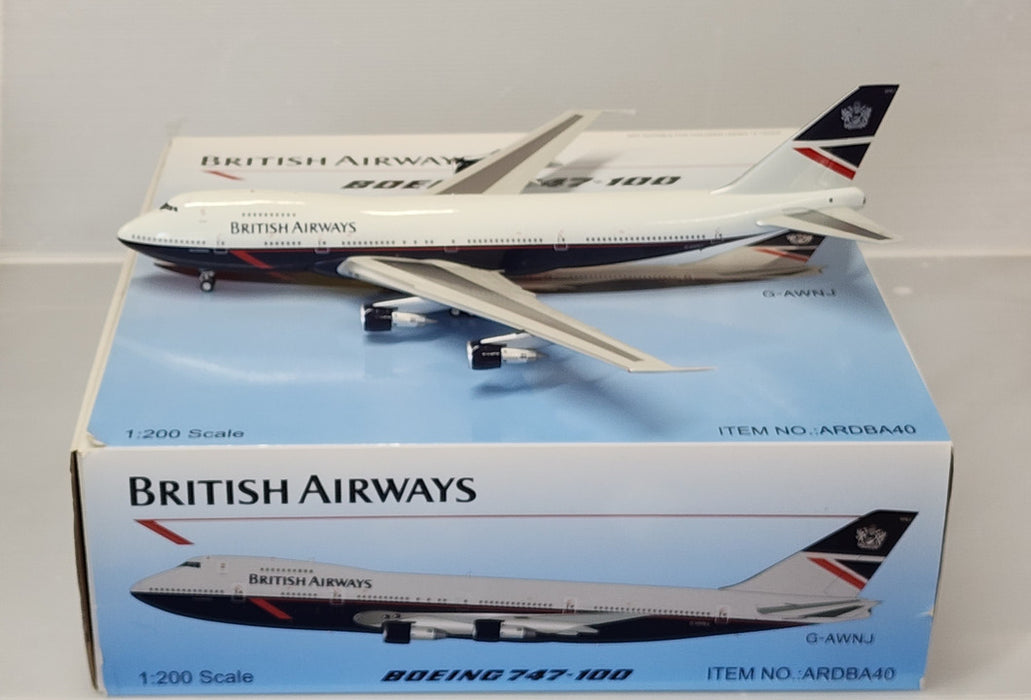 ARDBA40 | ARD Models 1:200 | Boeing 747-136 British Airways Landor G-AWNJ (with stand)**PRE OWNED**