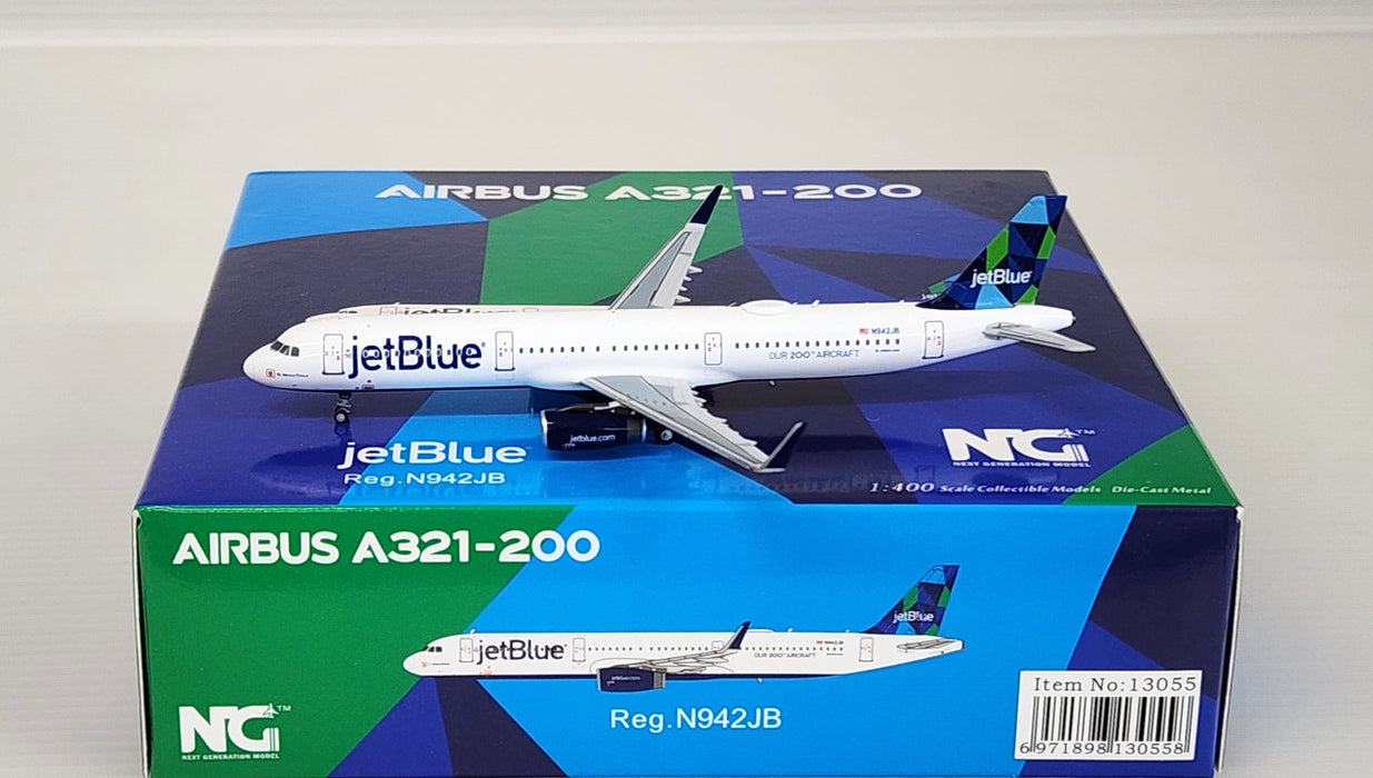 NG13055 | NG Models 1:400 | Airbus A321-200/w JetBlue Airways N942JB(Prism tail with OUR 200TH AIRCRAFT)